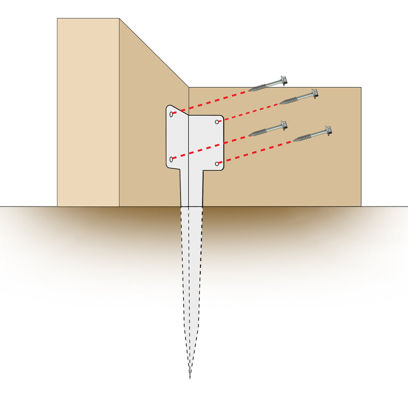 No.4713 Single Sleeper Corner Support Spike Pre-Galvanised