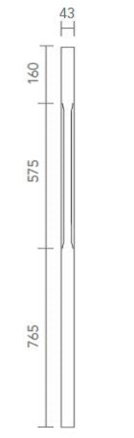 White Primed Stop Chamfer Half Newel Post 1500mm