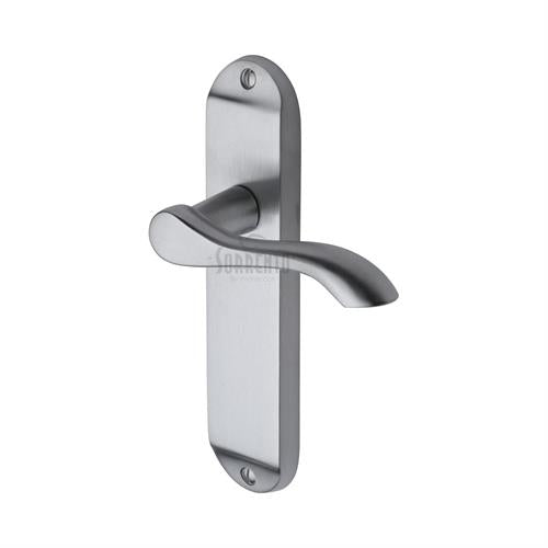 SORRENTO DOOR HANDLE LEVER LATCH AURORA DESIGN SATIN CHROME FINISH